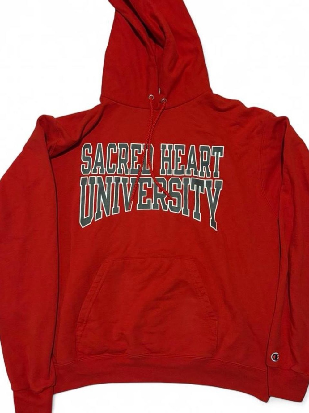 Champion Red Logo Pullover Hoodie